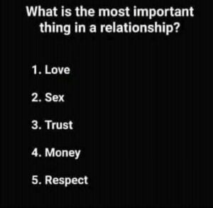 What is the Most Important Thing in a Relationship