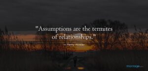 Assumptions are the Termites of Relationships Meaning