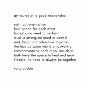 Attributes of a Good Relationship