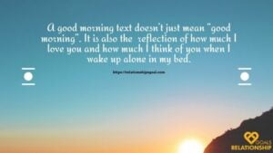 Good Morning Text for Long Distance Relationship