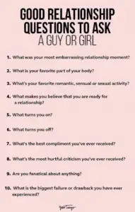 Good Relationship Questions to Ask a Guy