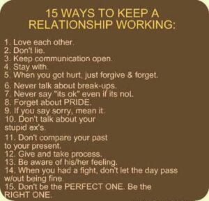 Good Rules for a Relationship