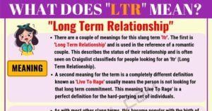 What Does Long Term Relationship Mean