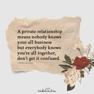 What Does a Private Relationship Mean