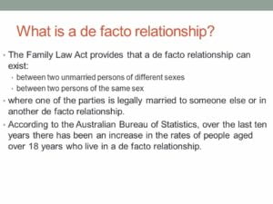 What is De Facto Relationship Mean