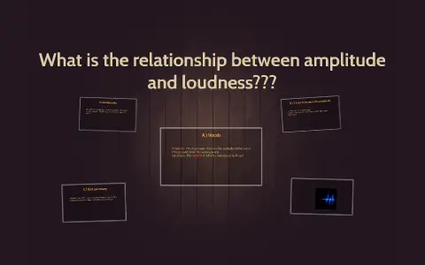 What is the Relationship between Amplitude And Volume 12222