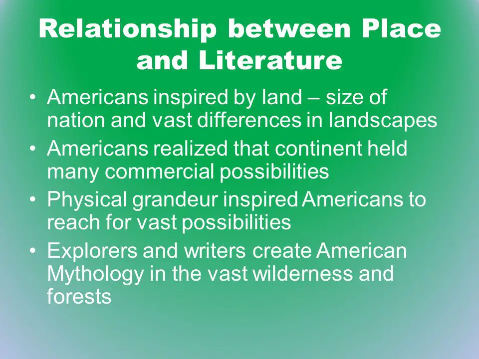 What is the Relationship between Place And Literature 11378