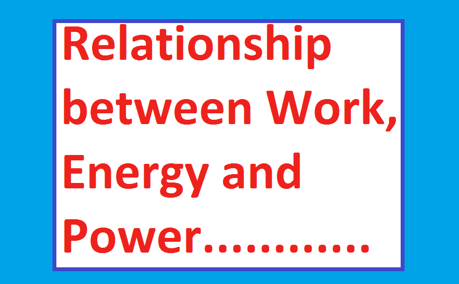 What is the Relationship between Work And Power 12117