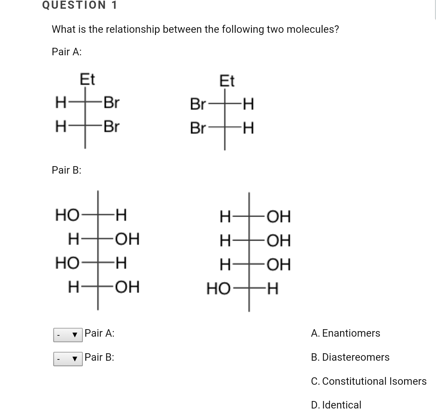 what-is-the-relationship-between-the-following-two-molecules