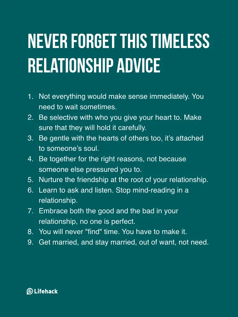 Good Advice for Relationships 11076