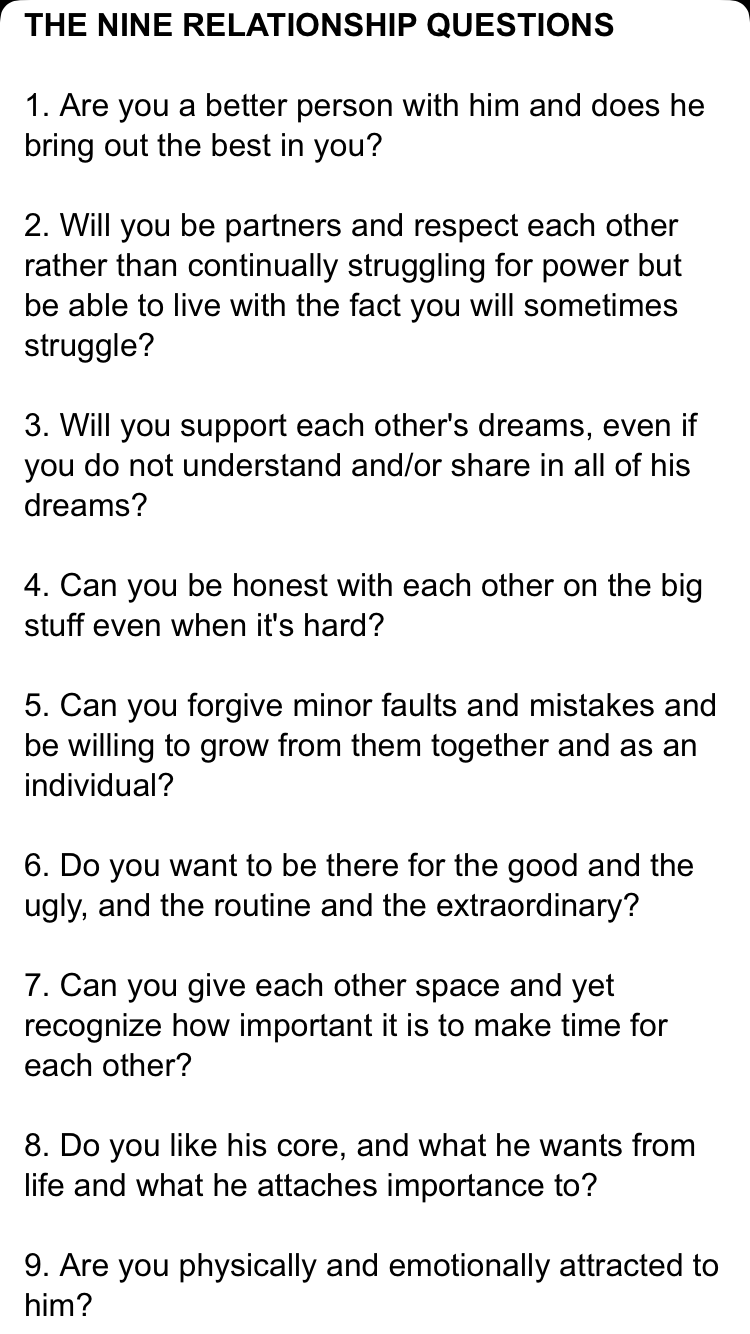 Good Questions About Relationships