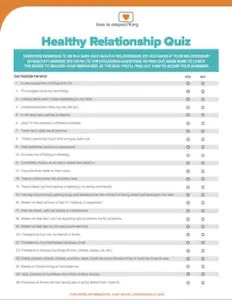 Love is Respect Healthy Relationships Quiz