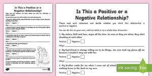 What is a Healthy Relationship Worksheet