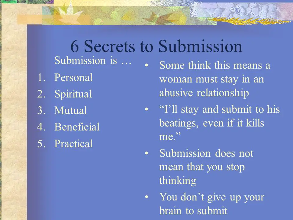 What is Submission in a Relationship