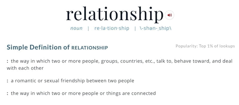 What is the Definition of Relationship