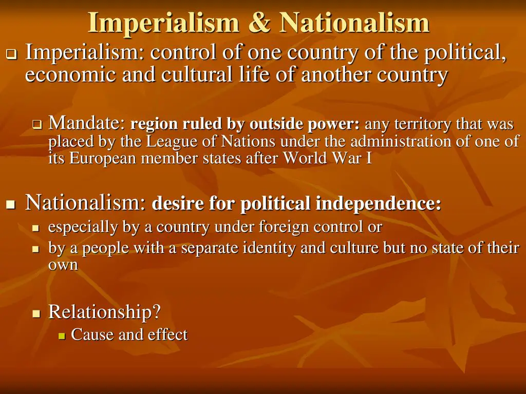What is the Relationship between Imperialism And Nationalism
