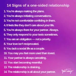Whats a One Sided Relationship
