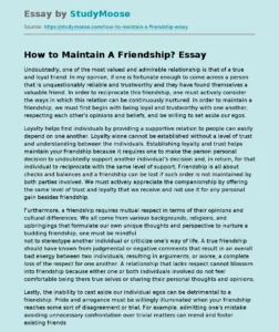 How to Build And Maintain a Stable Friendship