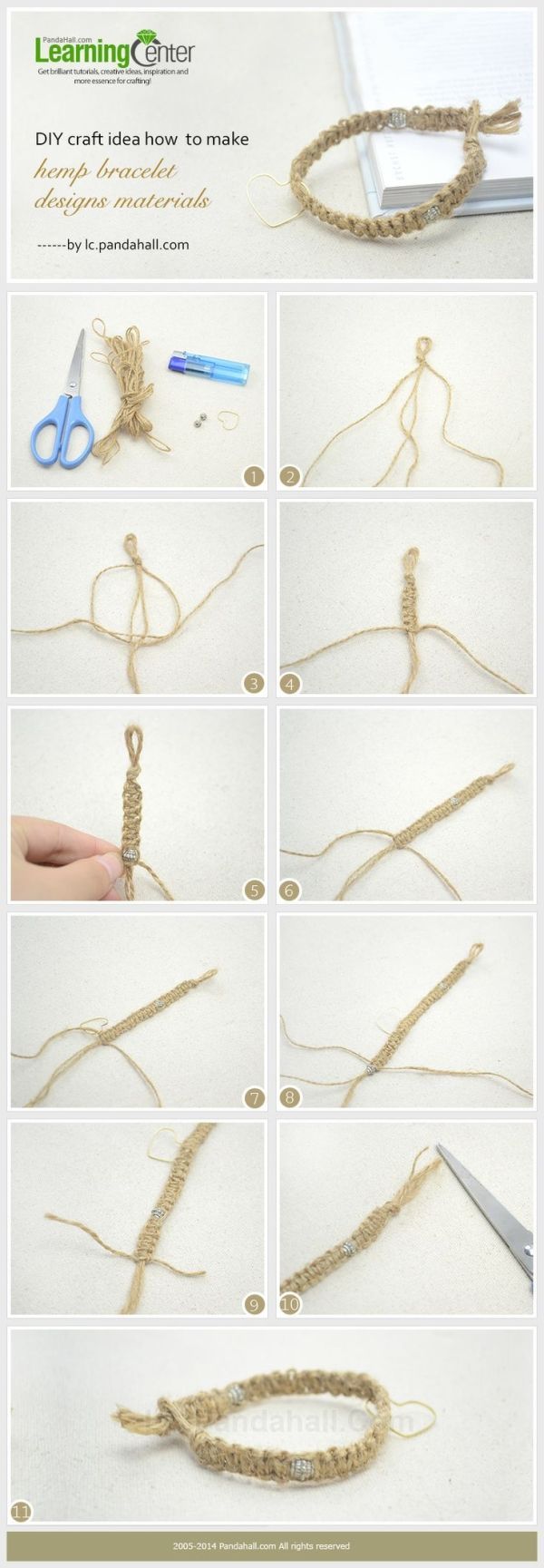 How to Make Friendship Bracelets With Hemp Cord