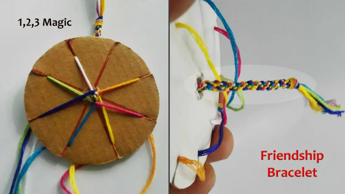 How To Make A Friendship Bracelet With A Cardboard Circle