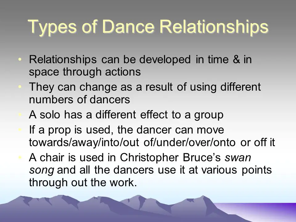 What Does Relationship in Dance Mean