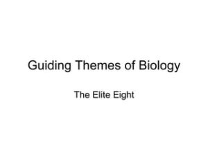 What Does Relationship to Theme of Biology Mean