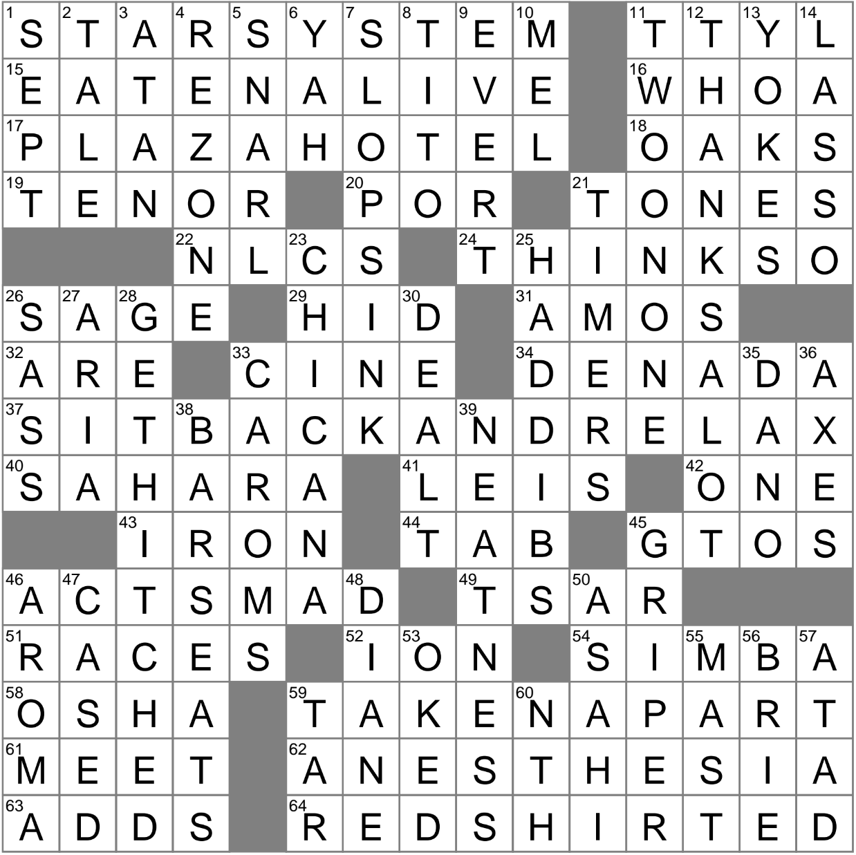 Like Lovers in a Long Distance Relationship Crossword