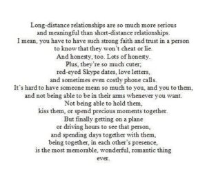 Long Distance Relationships are So Much More Serious