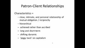 What Does Patron Client Relationship Mean