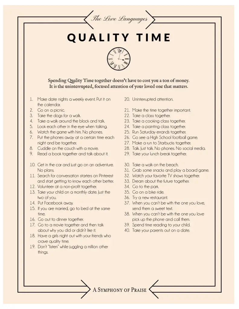 What Does Quality Time Means in a Relationship