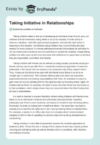 What Does It Mean to Take Initiative in a Relationship