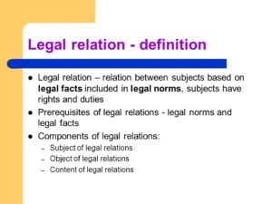 What Does Legal Relationship Mean