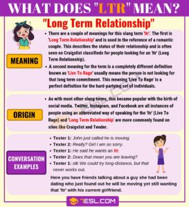 What Does Ltr Relationship Mean