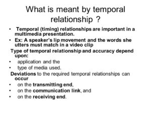 What Does Temporal Relationship Mean